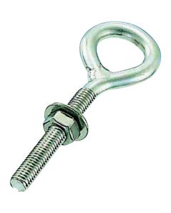 Stainless Steel Long Eye Bolt (welded) w/washer and nut