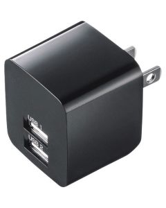 ที่ชาร์จ USB (2 พอร์ต รวม 2.4A สีดำ)