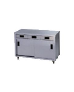 Double sliding door type Stainless Steel Cabinets with Drawers 1อัน