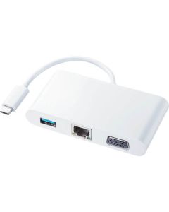 อะแดปเตอร์แปลงหลาย USB Type C-VGA พร้อม LAN