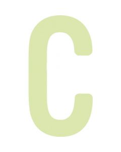 ตัวอักษรตัดเรืองแสงความสว่างปานกลางตัวอักษร C