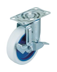 Plate Type Caster Air Caster  (nylon wheel rubber tire)
