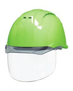 หมวกกันน็อคแบบใส (มีชิลด์ติดผิว) AP11EVO-CSW KP สีเขียวสด/ควันบุหรี่