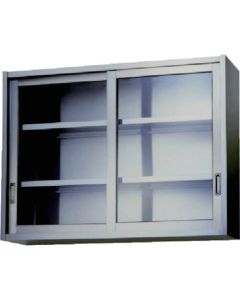 Stainless Steel Cabinets with Glass Sliding Door (Wall Mounted) 1อัน