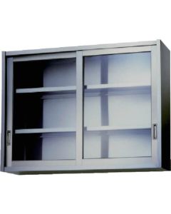 ตู้แขวนสแตนเลส (บานกระจก) 1800 x 350 x 900