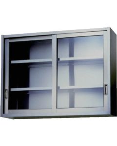 Stainless Steel Cabinets with Glass Sliding Door (Wall Mounted) 1อัน