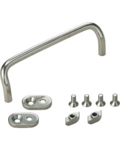 (100041490) แฮนด์บาร์กลมสแตนเลส ชุดติดตั้ง เฟรมอะลูมิเนียม AS-H-75-C-128-8