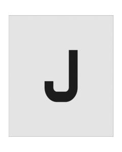 ลายฉลุตัวอักษร J ขนาด 150 x 95 มม