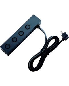 Design tap unmodo (2 ขา 4 ปาก พร้อมตัวล็อค) 2.0m สีดำ