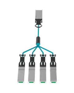 Active Optical Cable Assembly, QSFP+ to SFP+, 40-4x10G, OM3, Aqua, 30 Meter  เส้นละ 1 เส้น