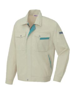 เสื้อเบลาส์ฤดูร้อนแขนยาว Earth Green x Turquoise S