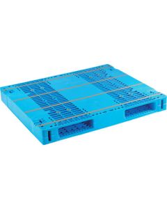 พาเลทพลาสติก AZTR-1210-2FFWE สอดสองทาง สองทาง สีน้ำเงิน