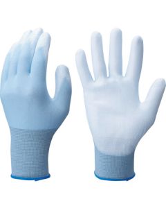 ถุงมือยูรีเทน Unlined B0500 ซื้อจำนวนมาก Simple Wrapped Palm Fit Gloves 10 คู่ สีน้ำเงิน ไซส์ M