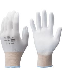 ถุงมือยูรีเทน Unlined B0501 Film Reinforced Palm Fit Gloves สีขาว ไซส์ M