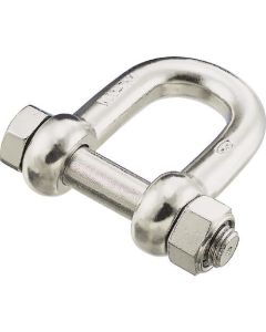 Stainless Steel Safety D-Shackle. Loose Stopper Nut type 1อัน
