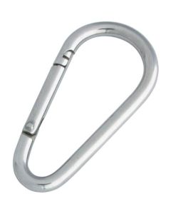คาราบิเนอร์ สแตนเลส ทรงมะเขือยาว (ไม่มีแหวน) เส้นผ่านศูนย์กลางลวด 3mm ยาว 38mm