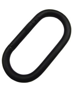 คาราบิเนอร์สแตนเลส (ไม่มีแหวน) ทำสีดำ ขนาดลวด 10mm ยาว 90mm
