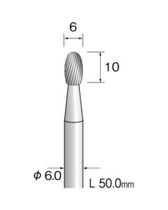 ดอกกัดคาร์ไบด์ Thrull cut Φ6 เส้นผ่านศูนย์กลางเพลา 6.0mm