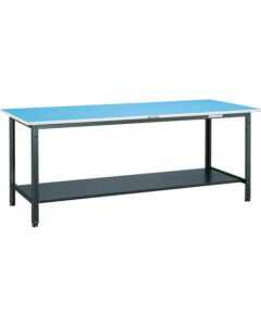 โต๊ะทำงานน้ำหนักเบาแบบ BE 1800 x 900 มี 2 ชั้นวางล่าง สี W
