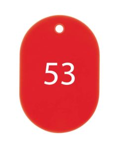 ป้ายนัมเบอร์เบอร์ใหญ่ 51-75 สีแดง (รวม 25 ชิ้น)