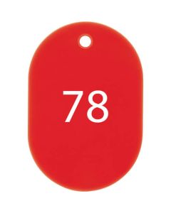 ป้ายนัมเบอร์เบอร์ใหญ่ 76-100 สีแดง (รวม 25 ชิ้น)