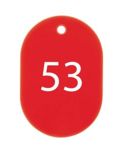 ป้ายนัมเบอร์เล็ก 51-75 สีแดง (รวม 25 ชิ้น)