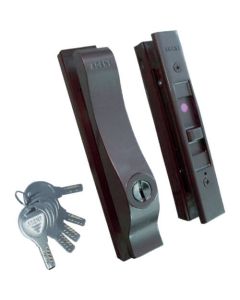 Universal double sliding door lock