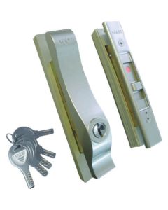 Universal double sliding door lock