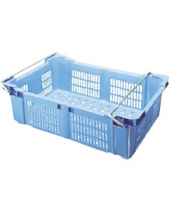 BK คอนเทนเนอร์ (แบบตะกร้า) BK-40H (มีหูหิ้ว) สีฟ้า