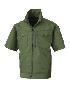 เครื่องปรับอากาศ Fujin เสื้อแจ็คเก็ตแขนสั้น สีเขียวเข้ม ไซส์ L