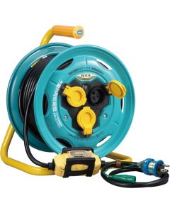 รอกสายไฟสำหรับธุรกิจกลางแจ้ง เฟสเดียว 100V เบรกเกอร์ข้างสายไฟ 30 ม