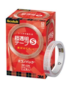 สก๊อตช์ เทปใสพิเศษ กล่องกระดาษ S 12มม. x 35ม. บรรจุ 12 ม้วน