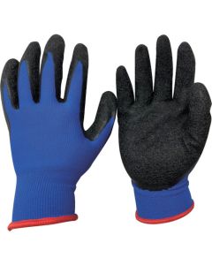 Narural Rubber Palm Coated  Polyester Glove Pack of 10 pairs M 24 ชุด ชุดละ 10 ชุด