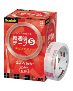 สก๊อตช์ เทปใสพิเศษ กล่องกระดาษ S 24มม. x 35ม. บรรจุ 6 ม้วน