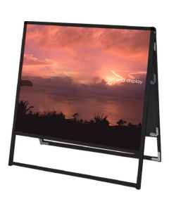 ป้ายขาตั้ง Varius สีดำ อลูมิเนียมคอมโพสิทบอร์ด ชนิด 900 x 900 ทั้งสองด้าน