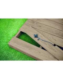 Meeting booth tent in Green Wood deck material  อันละ 1 อัน