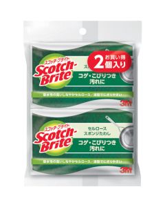 Scotch-Brite（ＴＭ） Cellulose Sponge Scrubbing Brush  ชุดละ 2 อัน