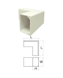 ฝาครอบป้องกันสายไฟเรซิน N ท่อโค้งด้านนอกสีเบจ W=60