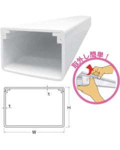ฝาครอบป้องกันสายไฟเรซิ่น ฝาครอบป้องกันท่อ N ตัวเครื่อง สีขาว W=60