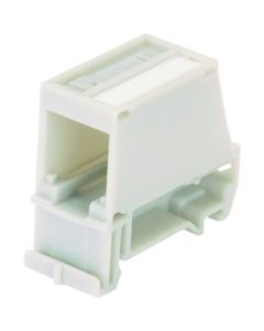 DIN rail mount adapter with label