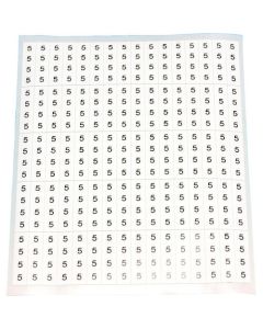 ป้ายชื่อสาย "5" 10 แผ่น (แผ่นละ 80)