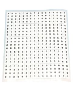 ป้ายเคเบิล "8" 10 ชิ้น (แผ่นละ 80 ชิ้น)
