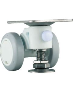 Plate Type Double Wheel Caster Caspad  (elastomer wheel)