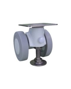 Plate Type Double Wheel Caster Caspad  (elastomer wheel)