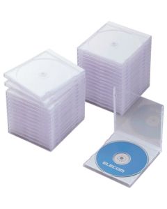 กล่องพลาสติกใส่ CD/DVD/Blu-ray สีขาว 1 ชิ้น (รวม 30 ชิ้น)