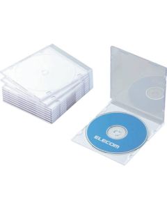 Jewel Case for CD.DVD.BD/Slim PP material/for 1piece/Pack of 10/White ชุดละ 10แผ่น