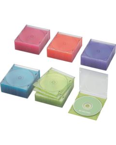 กล่องพลาสติกบาง CD/DVD/Blu-ray ใส่แผ่นดิสก์ได้ 1 แผ่นและบรรจุแผ่นดิสก์ได้ 50 แผ่น