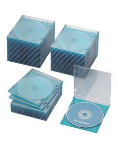 Jewel Case for CD.DVD.BD/Slim PP material/for 1piece/Pack of 50/Clear Blue ชุดละ 50แผ่น