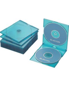 Jewel Case for CD.DVD.BD/Slim PP material/for 2iece/Pack of 10/Clear Blue ชุดละ 10แผ่น