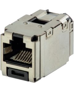 Category 5e. Shielded. RJ45. 8-position. 8-wire universal coupler module. black. 1อัน